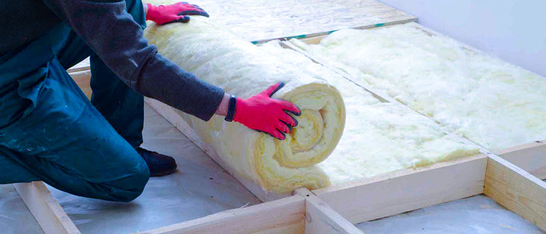 Prepare the area to insulate the concrete floor from cold